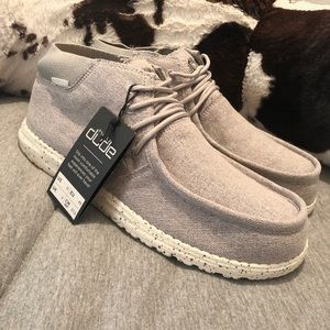 Hey Dude Mens Shoe Size 10 in the color Gray. Brand New with Tags. Never Worn.